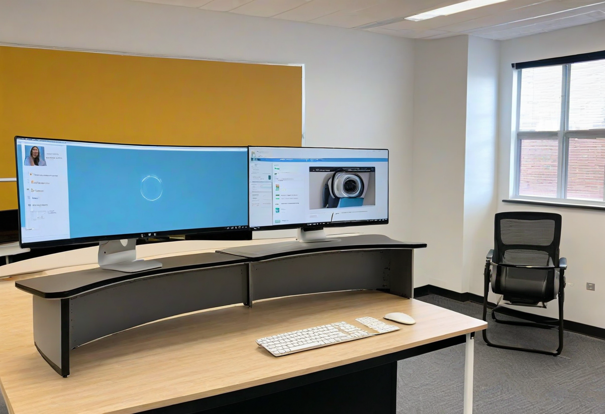 Desk Setup for Online Teaching and Tutoring