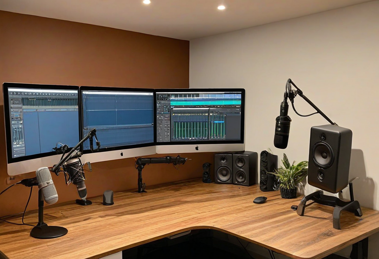 Desk Setup for Podcasters and Audio Creators